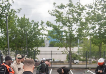 Ronald Reagan Sailors Preform Safety Inspection For Command Motorcycle Ride