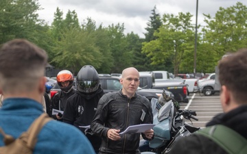 Ronald Reagan Sailors Preform Safety Inspection For Command Motorcycle Ride