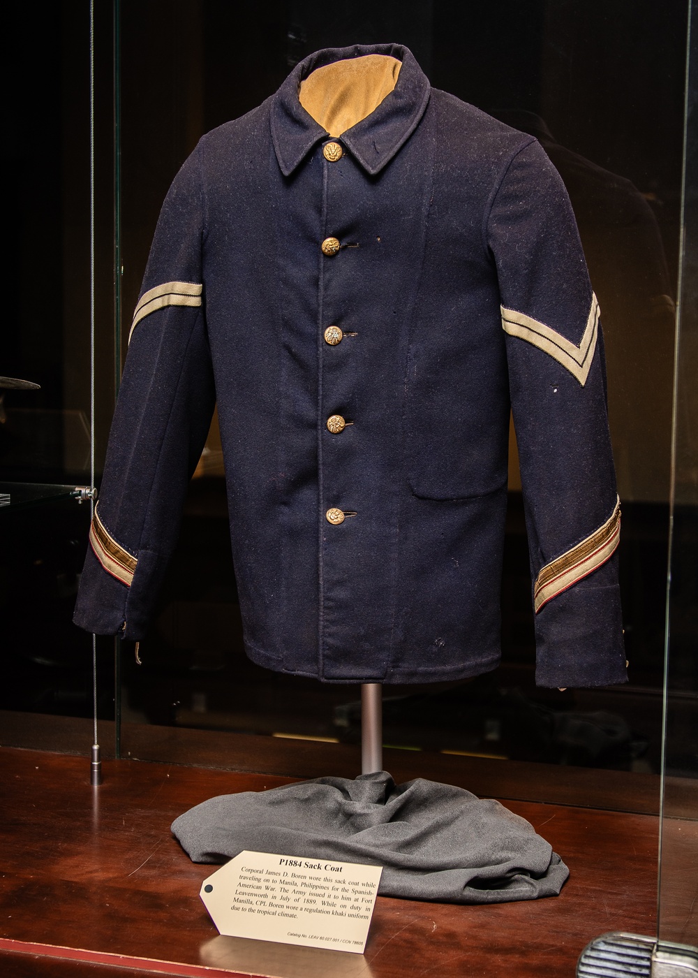 The story of the Army unfolds through historical uniforms and other artifacts