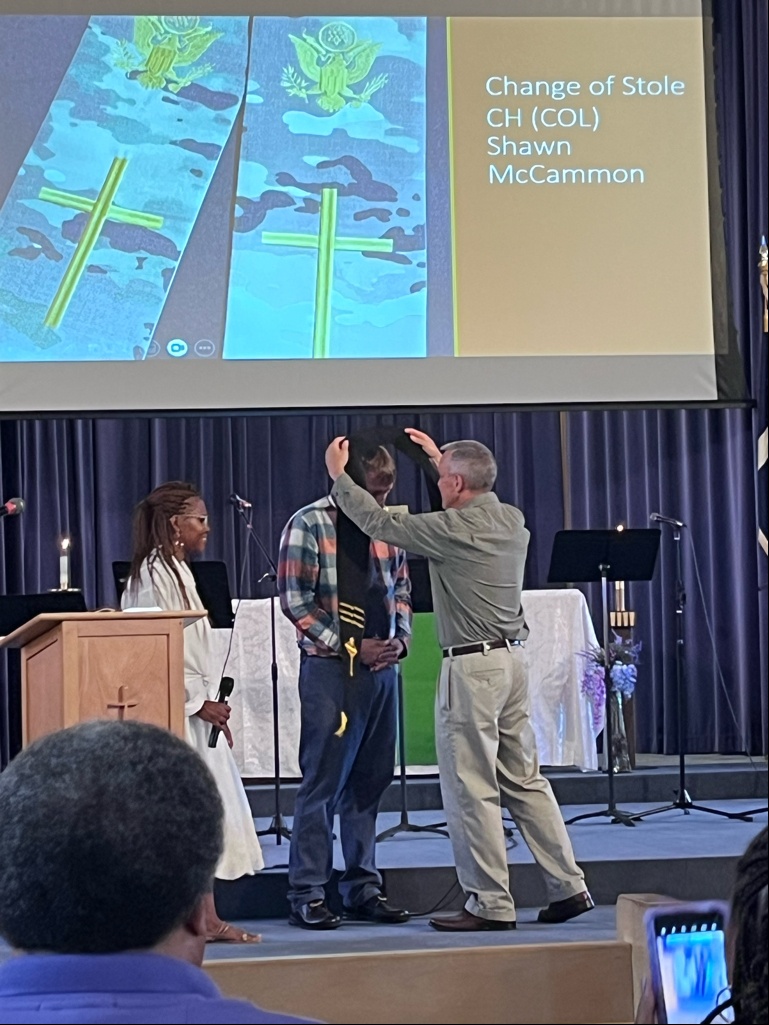 1ST ID and Fort Riley, Morris Hill Chapel Gospel Service Change of the Stole Ceremony