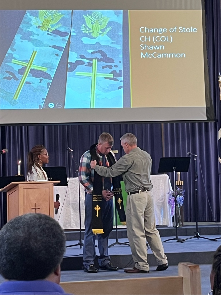 1ST ID and Fort Riley, Morris Hill Chapel Gospel Service Change of the Stole Ceremony