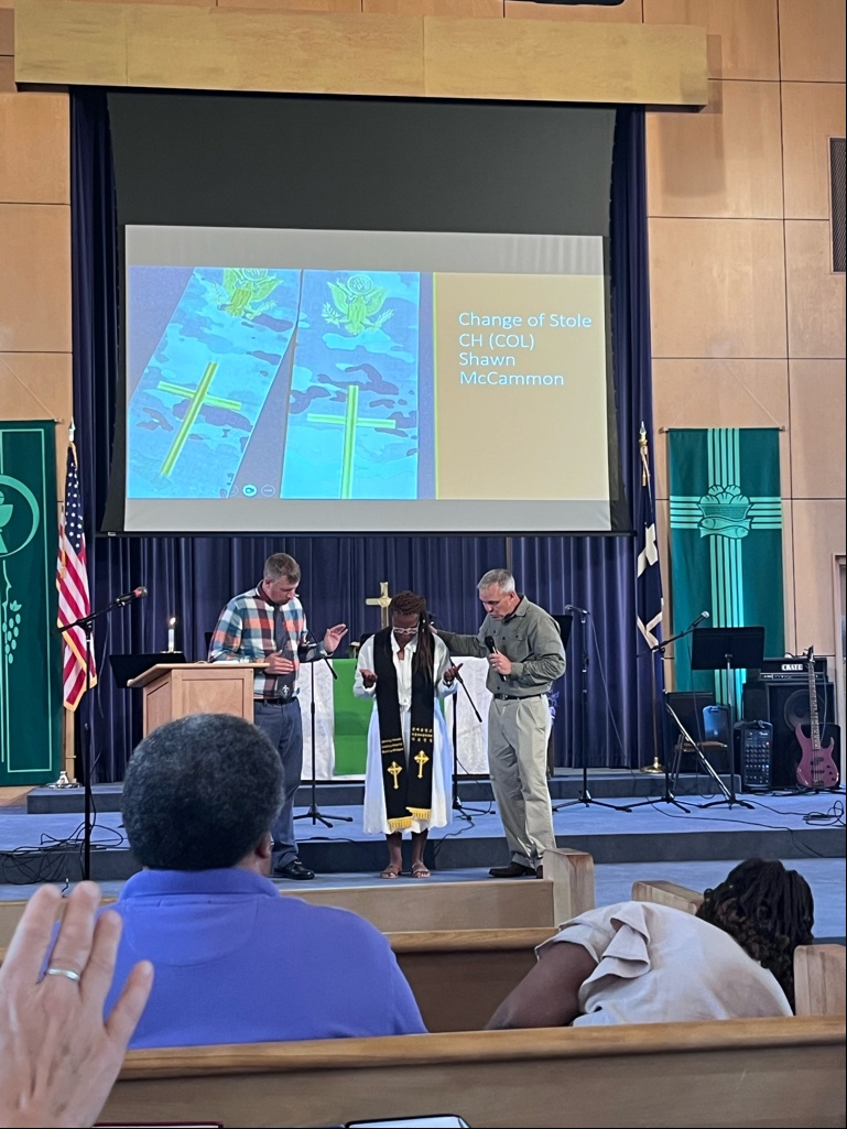 1ST ID and Fort Riley, Morris Hill Chapel Gospel Service Change of the Stole Ceremony