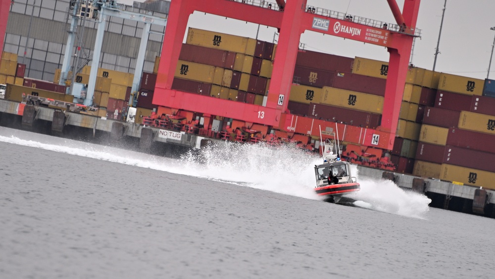 U.S. Coast Guard conducts exercises to support the Port Operations of Operation Mojave Falcon