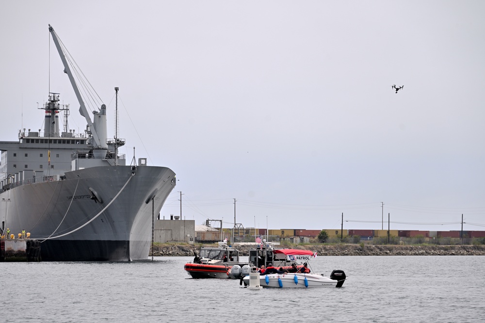 U.S. Coast Guard conducts exercises to support the Port Operations of Operation Mojave Falcon