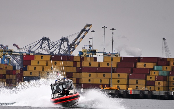 U.S. Coast Guard conducts exercises to support the Port Operations of Operation Mojave Falcon