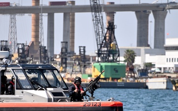 U.S. Coast Guard conducts exercises to support the Port Operations of Operation Mojave Falcon