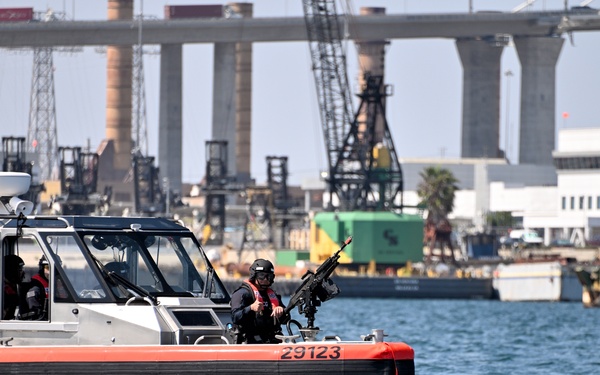 U.S. Coast Guard conducts exercises to support the Port Operations of Operation Mojave Falcon