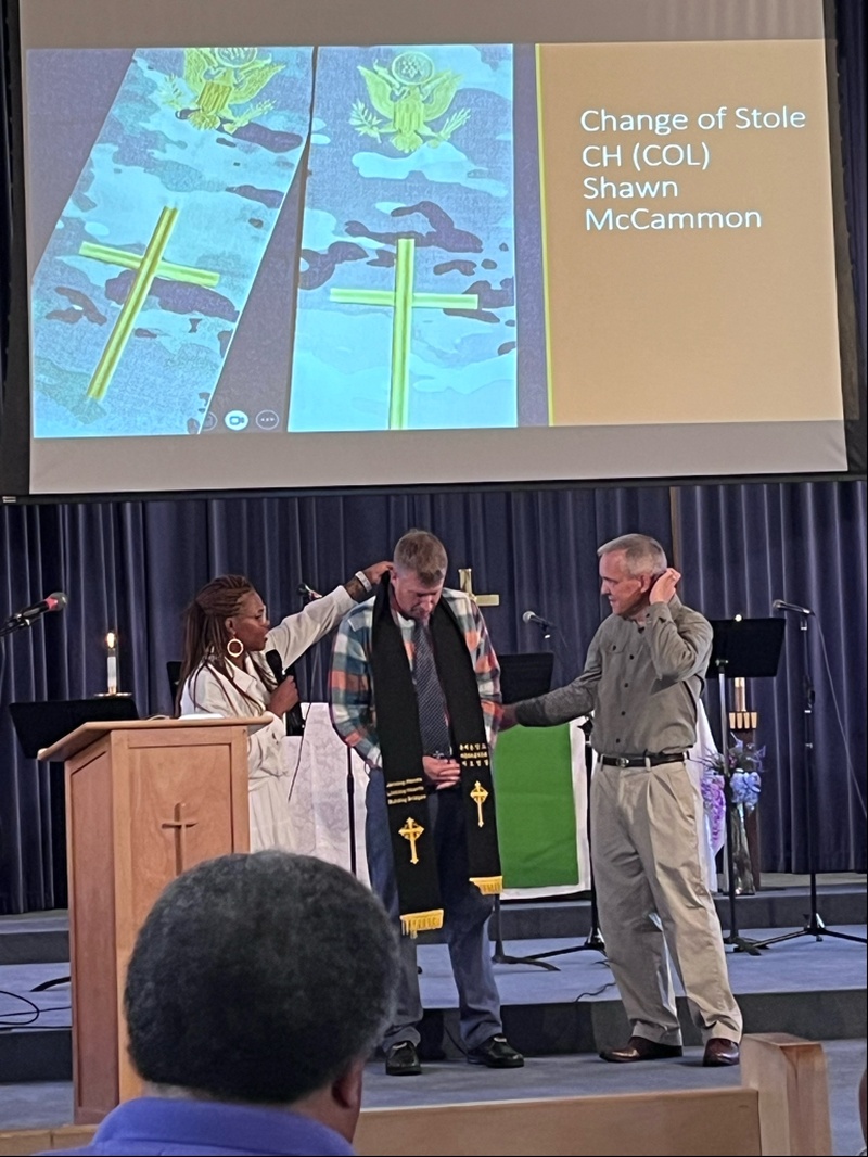 1ST ID and Fort Riley, Morris Hill Chapel Gospel Service Change of the Stole Ceremony