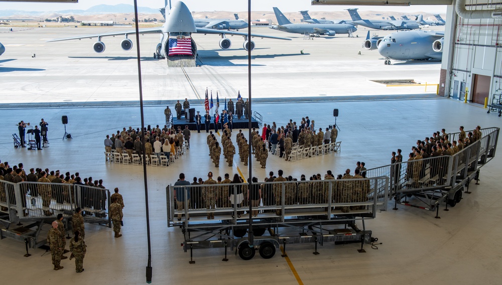 60th OG change of command ceremony