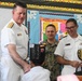U.S. Navy Rear Adm. Richard S. Lofgren visits Panama school with the Seabees