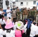U.S. Navy Rear Adm. Richard S. Lofgren visits Panama school with the Seabees