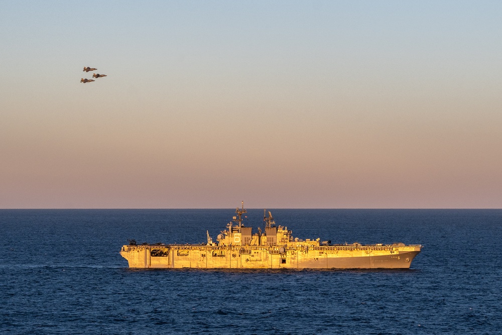 VMFA-242 82nd Birthday Flyover aboard USS America (LHA 6)