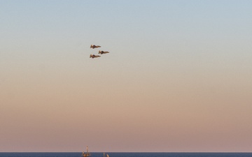 VMFA-242 82nd Birthday Flyover aboard USS America (LHA 6)