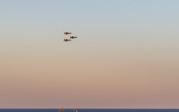 USS America Celebrates the 82nd Birthday of Marine Fighter Attack Squadron 242 at Sea