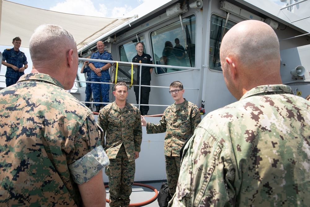 CNO, CMC Acknowledge Sailor At Sea