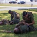 U.S. Marines with MWSS-273 conduct simulated tactical combat casualty care