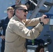 Sailors aboard the USS John Finn hold a security reaction force class in the Philippine Sea