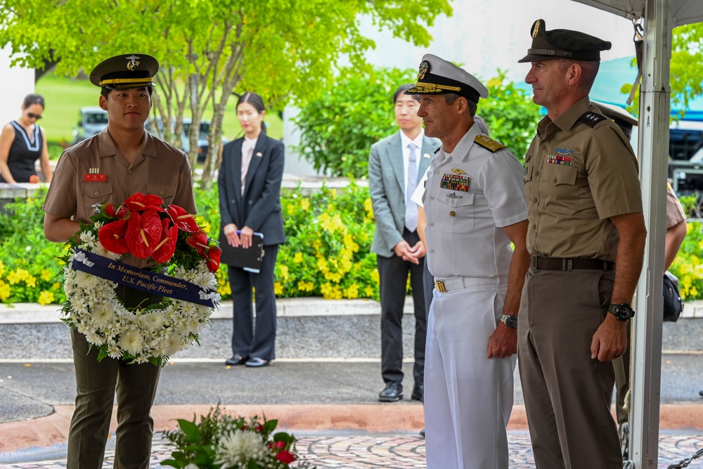 Wreath Laying at 75th Korean War Commemoration Ceremony