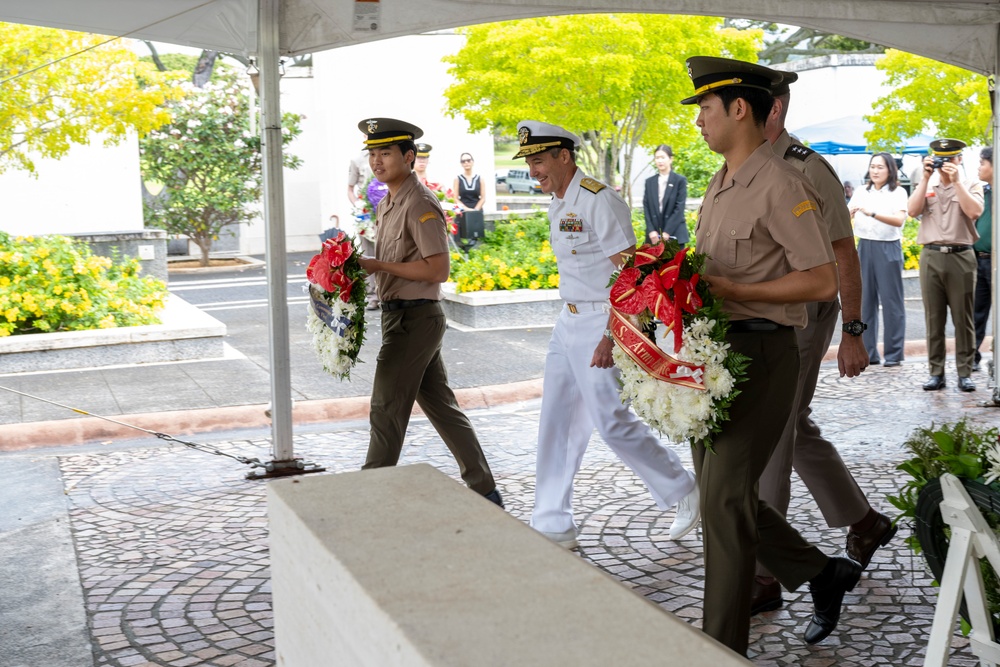 Wreath Laying at 75th Korean War Commemoration Ceremony