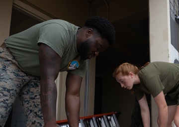 Yuma Marines repaint barracks