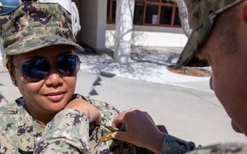 NMCB 4 Lieutenant Awarded SCW, EXW, NAM at Once