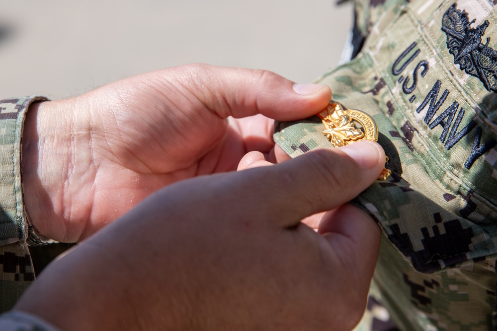 NMCB 4 Lieutenant Awarded SCW, EXW, NAM at Once