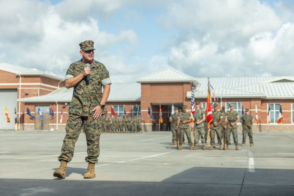 Marine Air Support Squadron 1 change of command ceremony