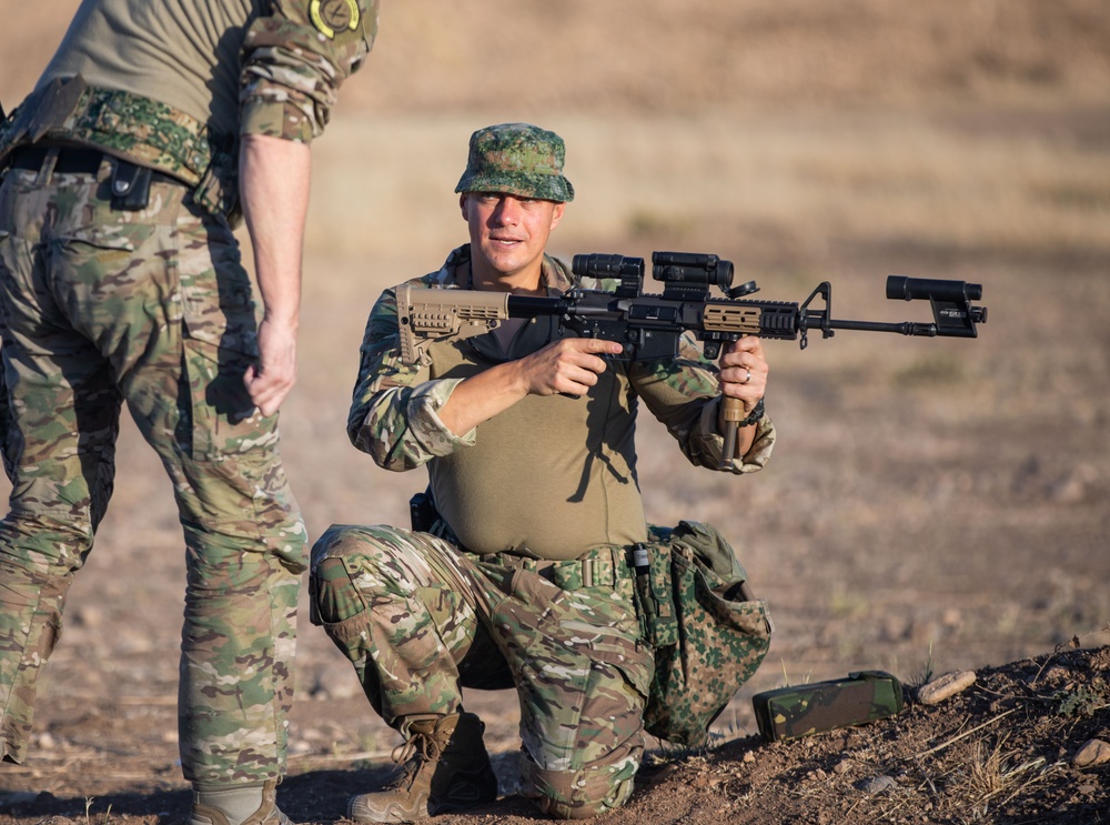 Coalition Members Conduct Weapons Training at Beneslawa Range