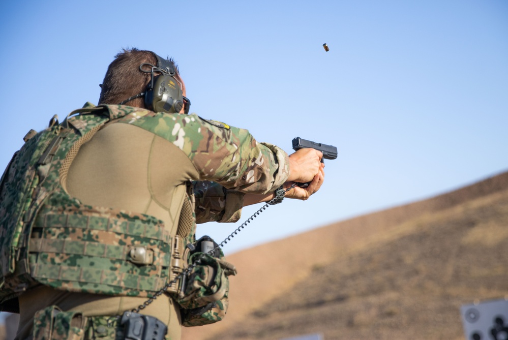 Coalition Members Conduct Weapons Training at Beneslawa Range
