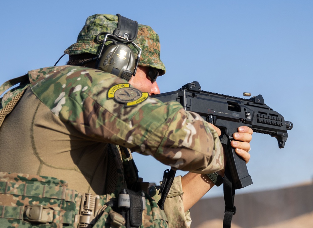 Coalition Members Conduct Weapons Training at Beneslawa Range