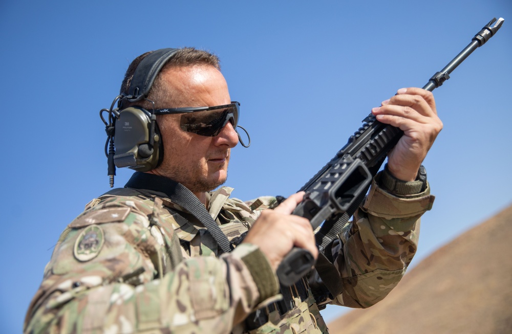 Coalition Members Conduct Weapons Training at Beneslawa Range