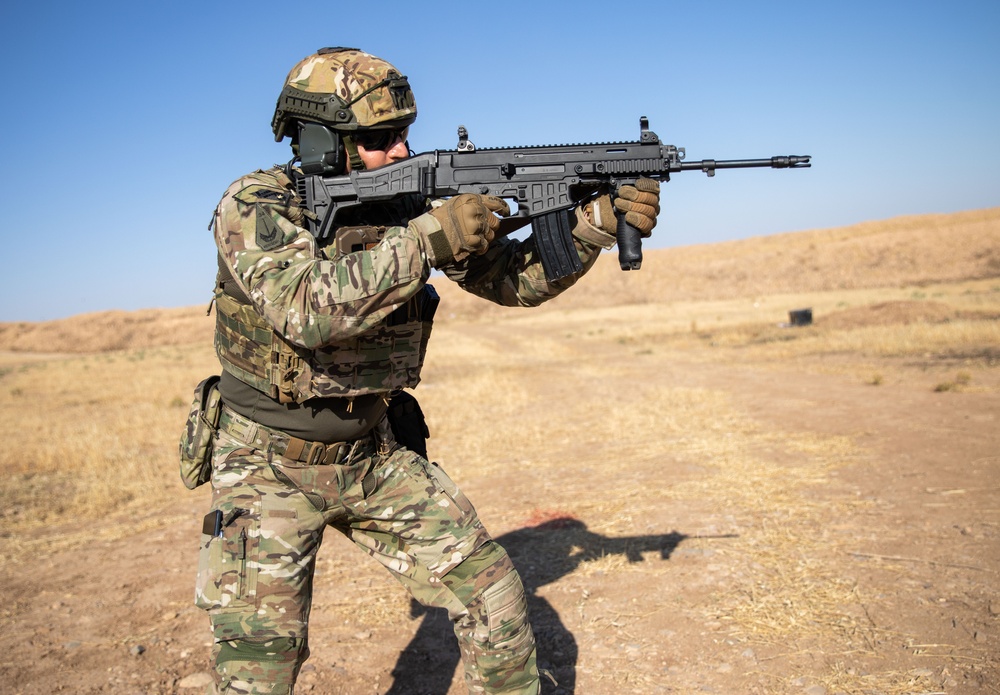Coalition Members Conduct Weapons Training at Beneslawa Range