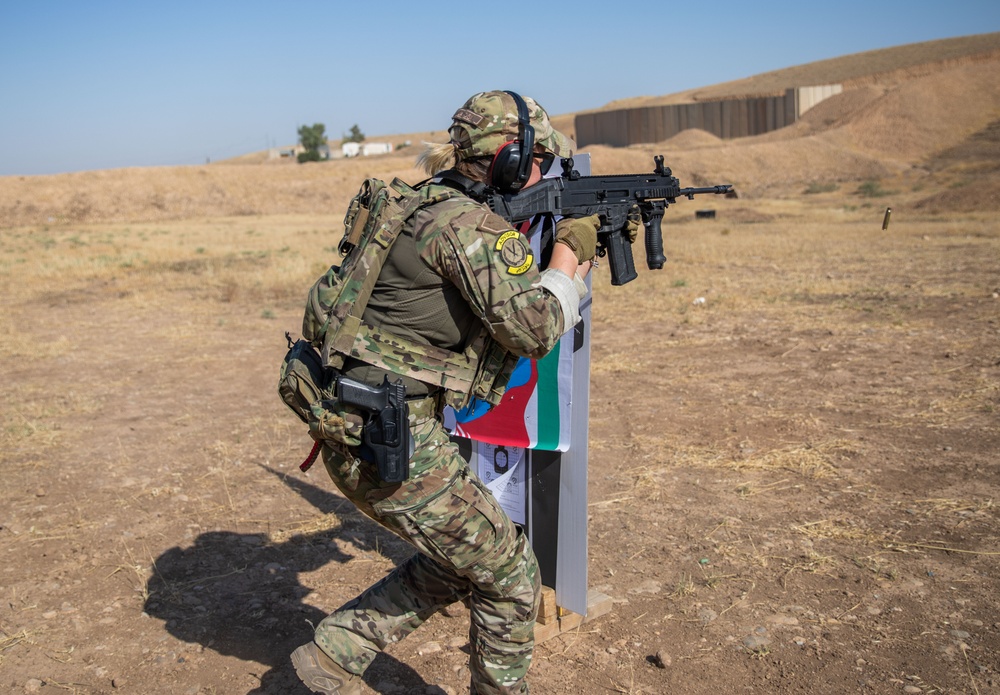 Coalition Members Conduct Weapons Training at Beneslawa Range