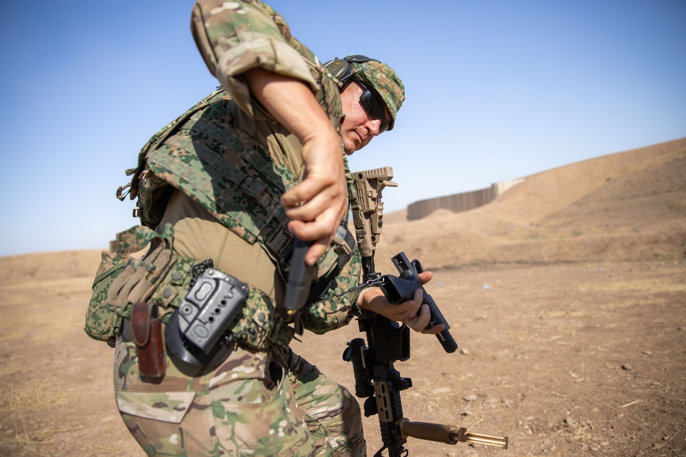 Coalition Members Conduct Weapons Training at Beneslawa Range