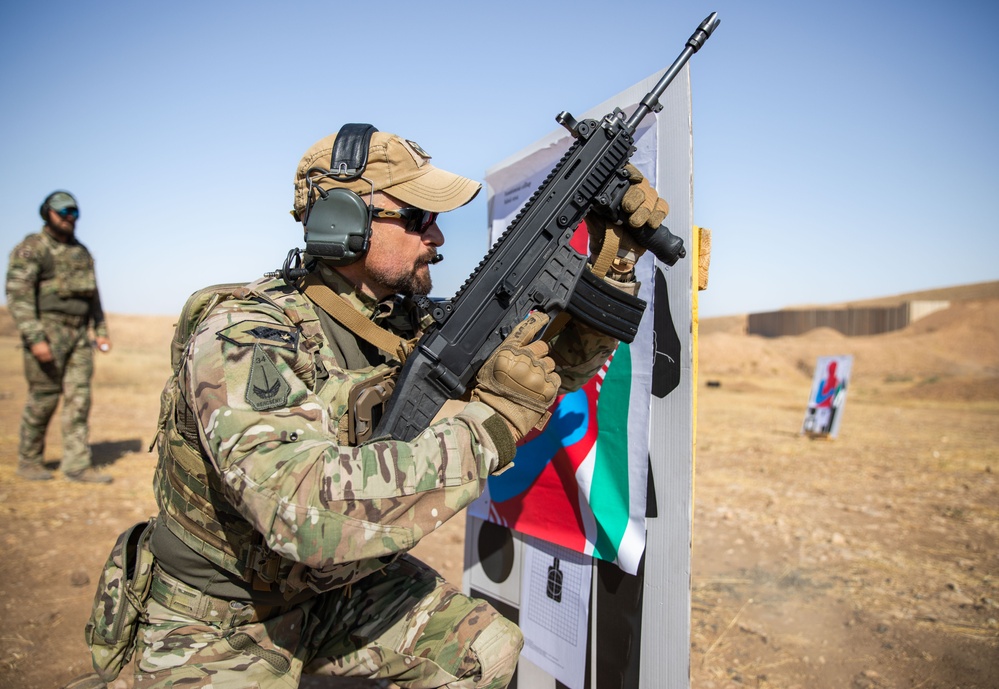 Coalition Members Conduct Weapons Training at Beneslawa Range