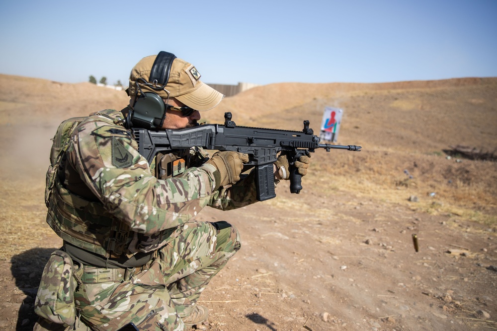 Coalition Members Conduct Weapons Training at Beneslawa Range