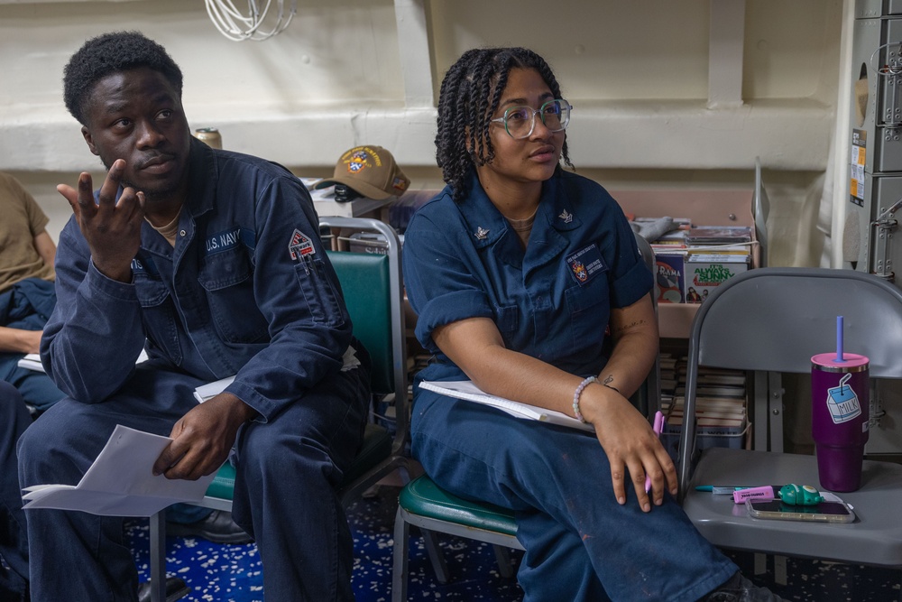 Tactical Combat Casualty Care training on USS Paul Ignatius