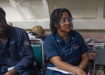 Tactical Combat Casualty Care training on USS Paul Ignatius