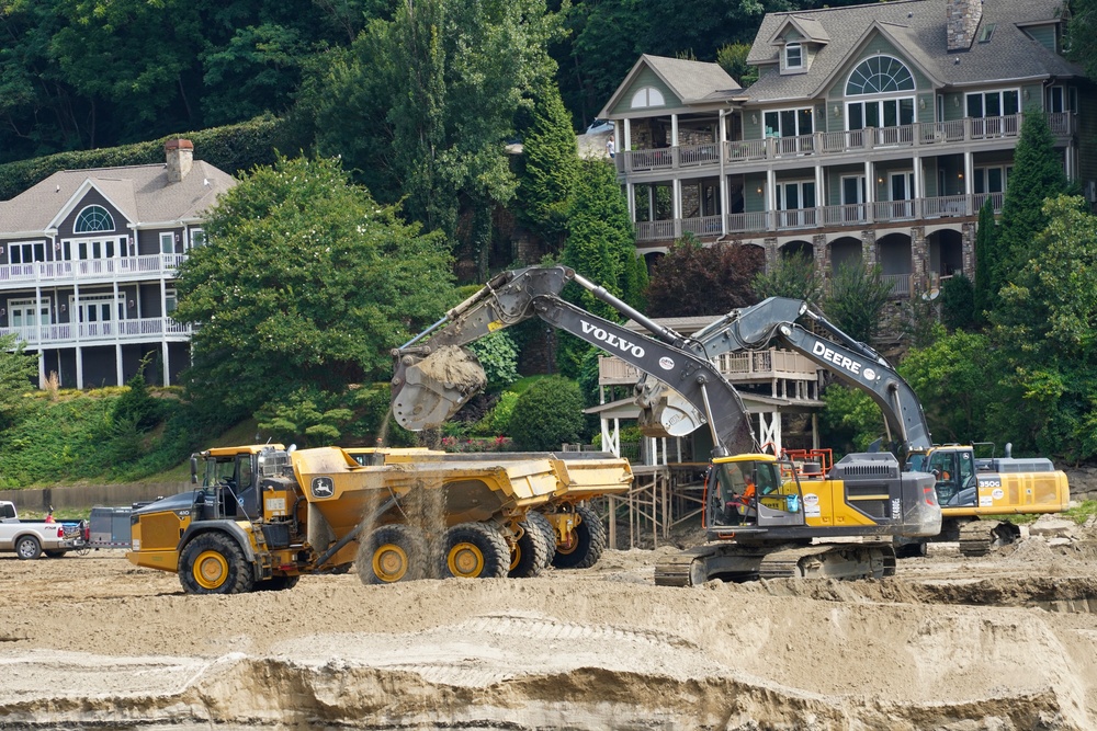 Debris removal continues at Lake Lure, North Carolina