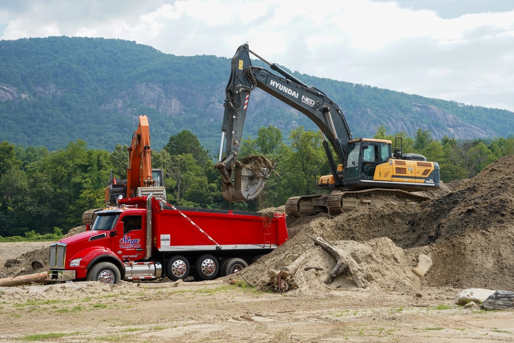 Debris removal continues at Lake Lure, North Carolina