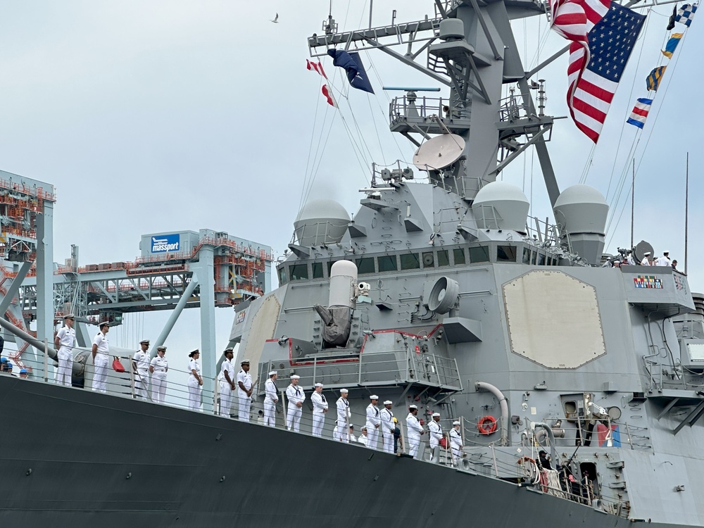 USS Donald Cook Moors In Boston