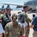 Col. Mills fini flight at Davis-Monthan