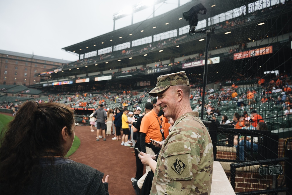 U.S. Army Corps of Engineers joins Baltimore Orioles for &quot;first pitch&quot;