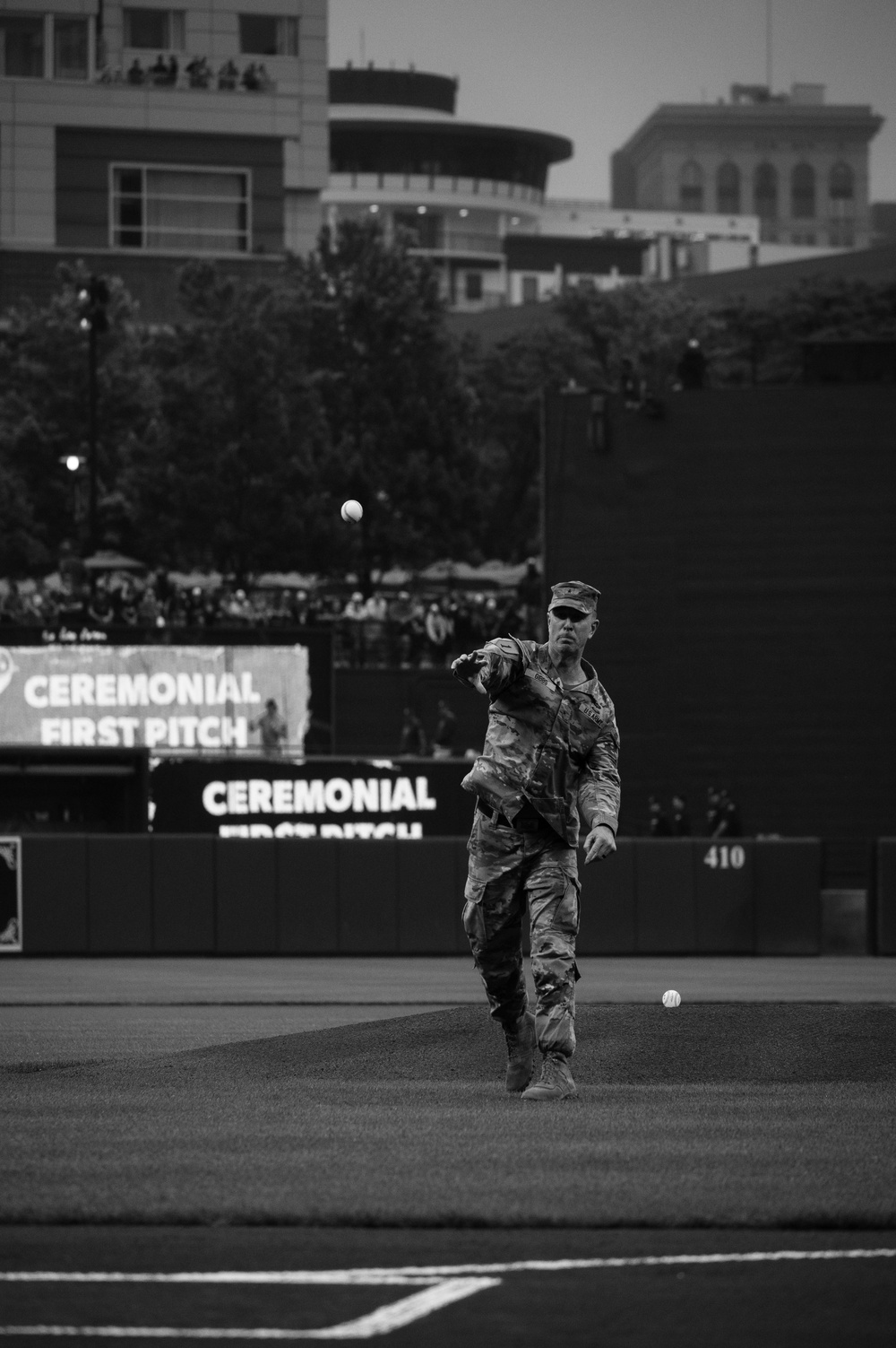 U.S. Army Corps of Engineers joins Baltimore Orioles for &quot;first pitch&quot;