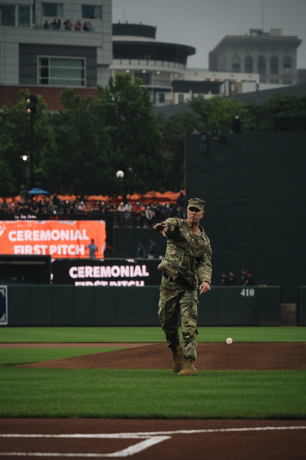 U.S. Army Corps of Engineers joins Baltimore Orioles for &quot;first pitch&quot;