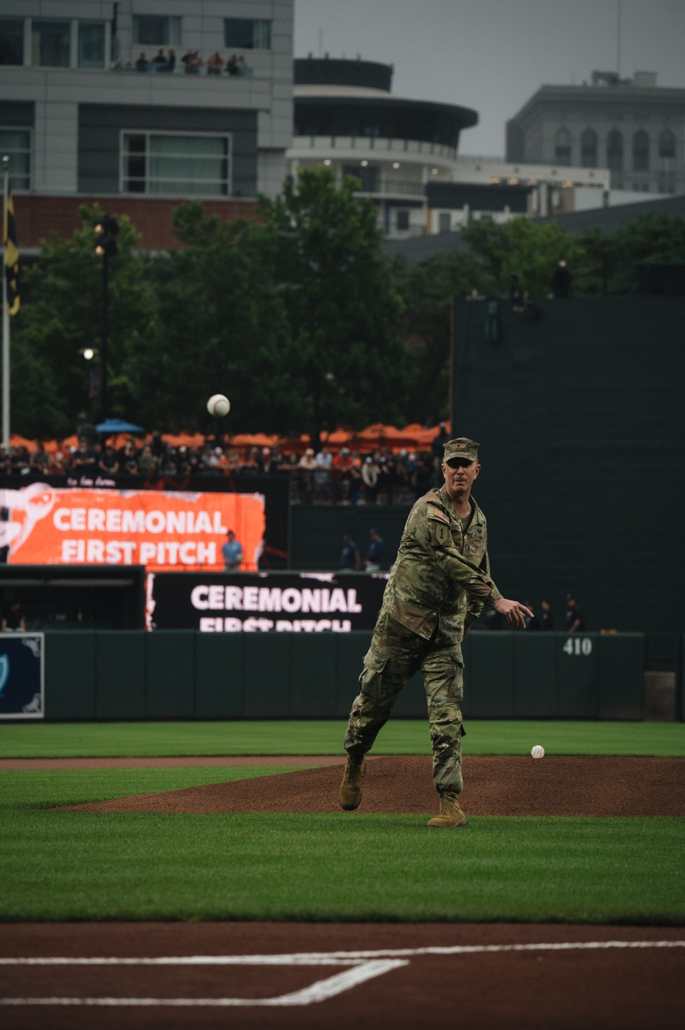 U.S. Army Corps of Engineers joins Baltimore Orioles for &quot;first pitch&quot;