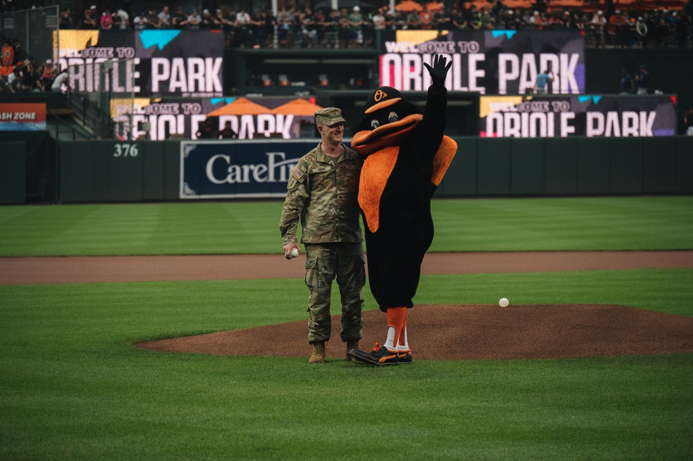 U.S. Army Corps of Engineers joins Baltimore Orioles for &quot;first pitch&quot;