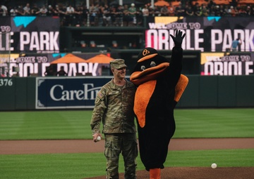 U.S. Army Corps of Engineers joins Baltimore Orioles for "first pitch"