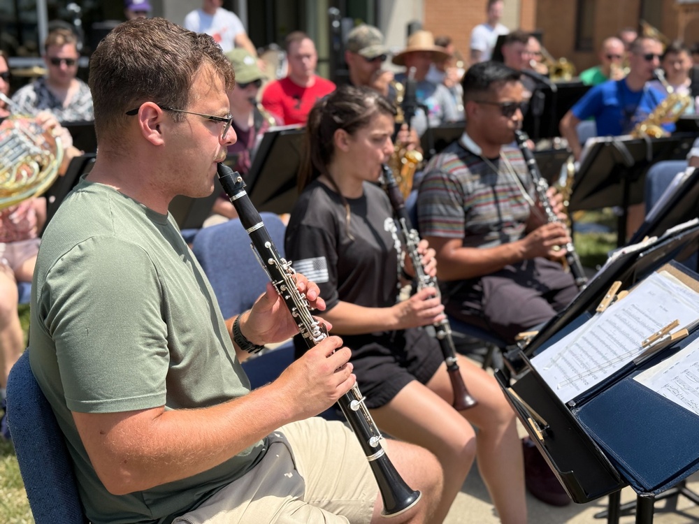 Indiana National Guard Band Maintains Readiness Despite Heat