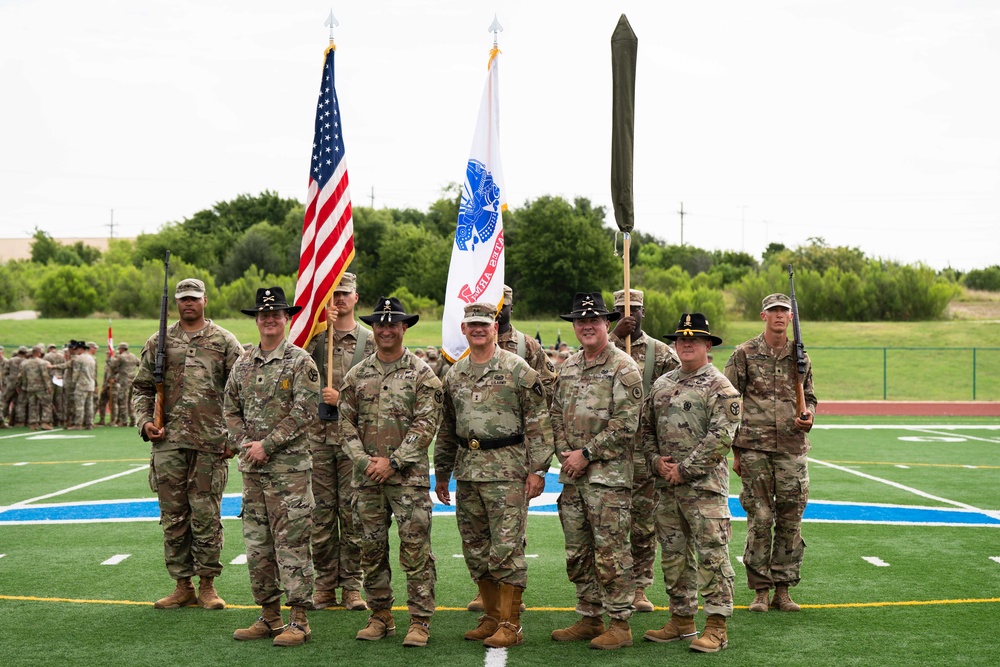 278th Armored Cavalry Regiment (ABCT) conduct a deployment ceremony